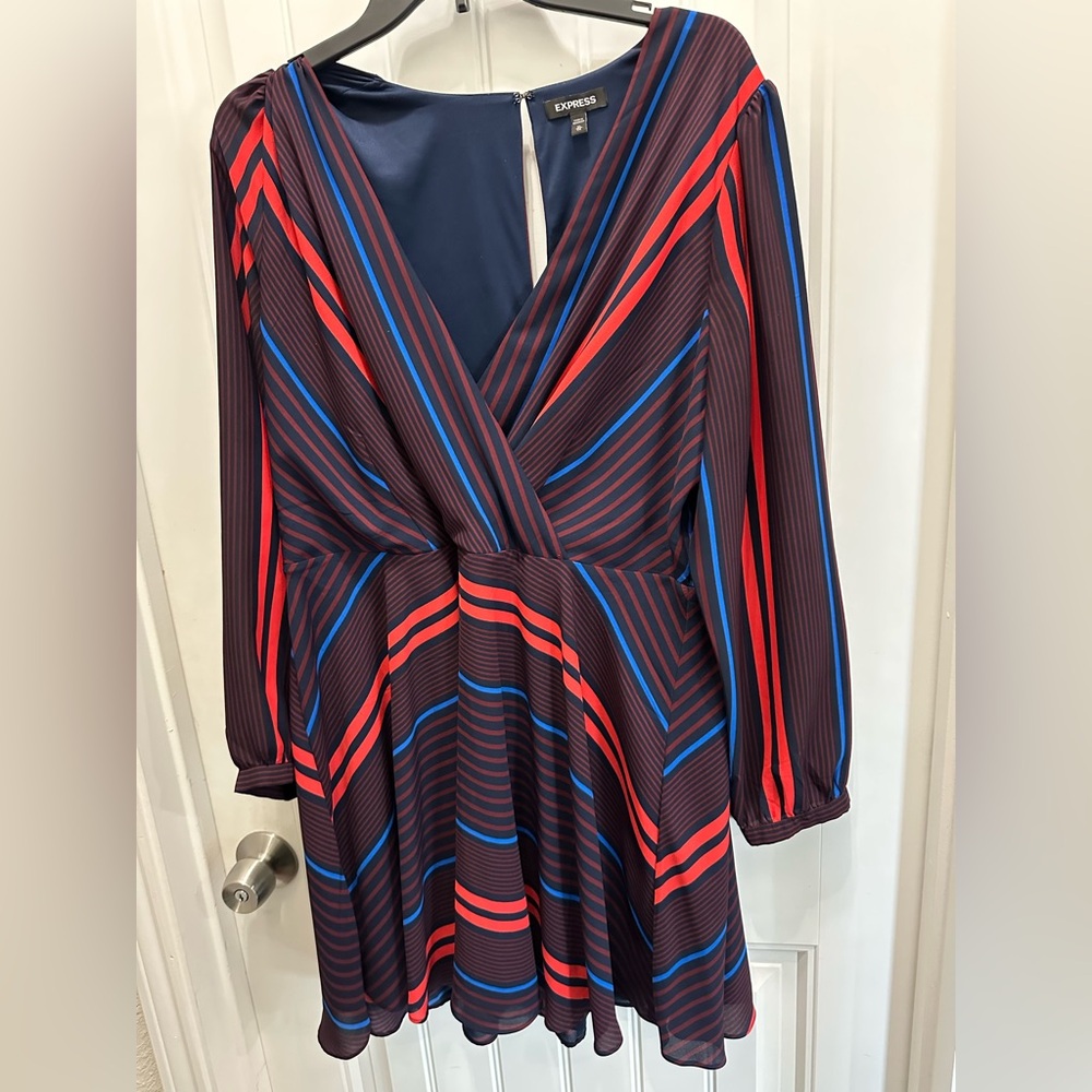 Express Striped V-Neck Dress size xl